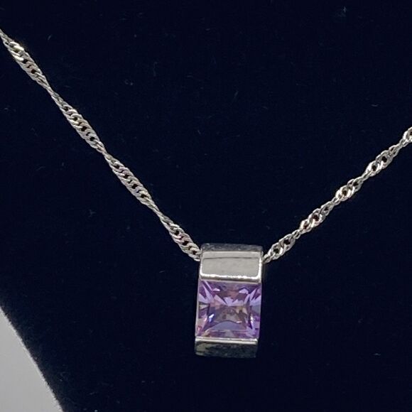 Vintage Park Lane 3 Piece Set Silver Tone Faux Amethyst Ring Sz7 Clip Earrings - Picture 2 of 14